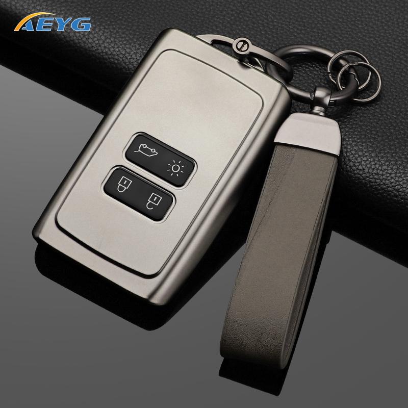 For Renault Captur Megane Talisman Espace Clio Zoe Koleos Scenic 4 Arkana Dacia Sandero Card Car Key Case Cover Keychain