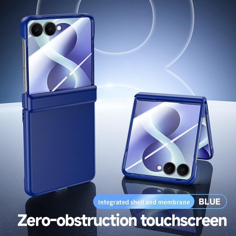 Applicable To Samsung ZFlip8 Folding Mobile Phone Case Zflip7 All-inclusive Matte Skin-sensitive Shell Film Integrated Protective Case Anti-drop