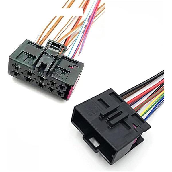 10Pin Auto Electronic Connector Wire Harness Seat Male Female Plug Socket Compatible With 7L0972762 8E0972710 With Cable(10P Male)