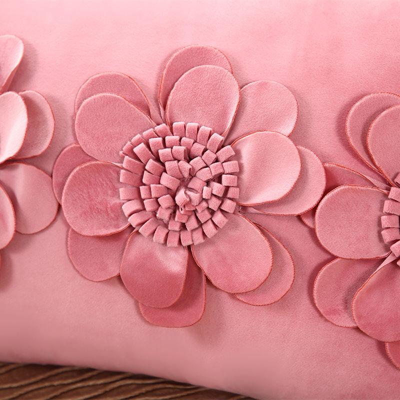 Pillowcase, Pillow, Pillow, Waist Pillow, Flower Living Room Sofa, Bedhead Cushion, Minimalist Bedhead, Backrest