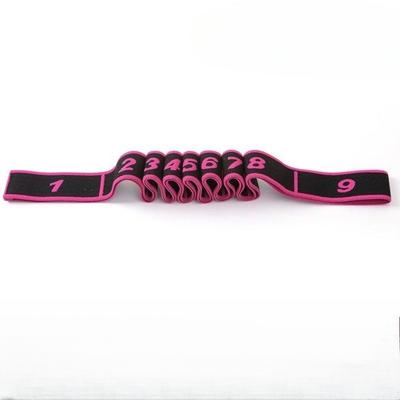 Adult Yoga Stretch Resistance Bands High Elasticity 9-Section Belt Yoga Assisted Stretching Belt Dancing Fitness Training Straps