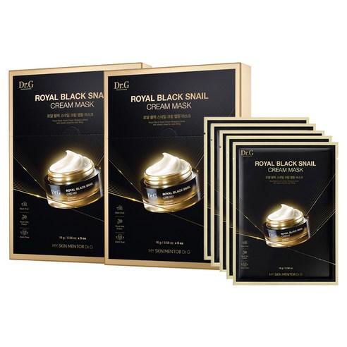 Dr.G Royal Black Snail Cream Mask Nourishing Firming Sheet Mask 5pcs x 2 Set