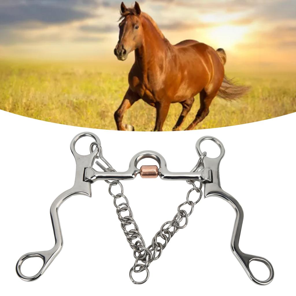 Pelham Bit Strong Fine Workmanship Stainless Steel Horse Bit for Horse Riding Equestrian Performance