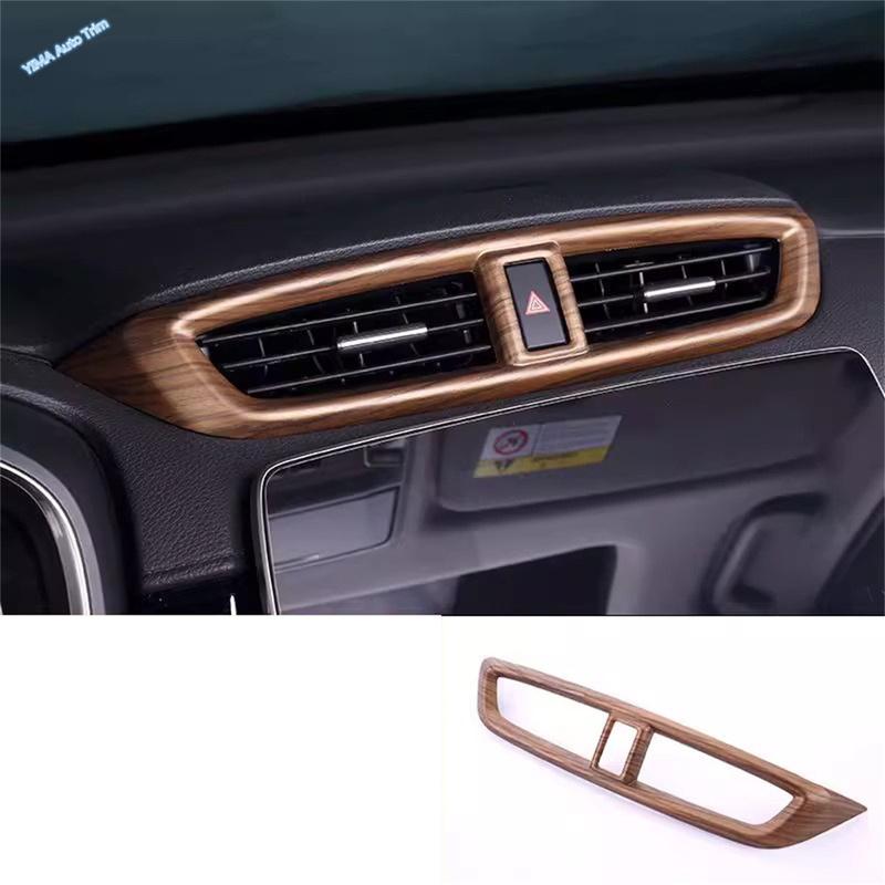 Car Styling ABS Interior Middle Air Vent Outlet Panel Cover Trim Frame Fit For Honda CR-V CRV 2017 2018 - Left Hand Drive