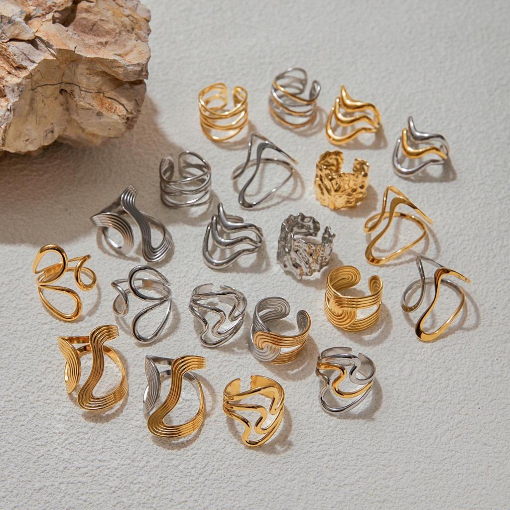 Jieding Titanium Steel European & American Colorfast Luxury Rings - High-End Stainless Steel Finger Jewelry