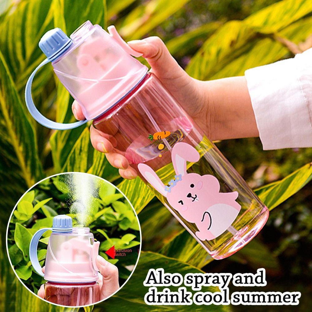 

Портативная милая мультяшная чашка с рогами и рогами, дорожная соломенная посуда для напитков, бутылка с распылителем, бутылка для воды