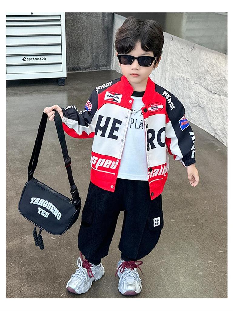 Boys' Cargo Trousers - Spring & Autumn 2025, Casual Korean Style for Small & Medium Children
