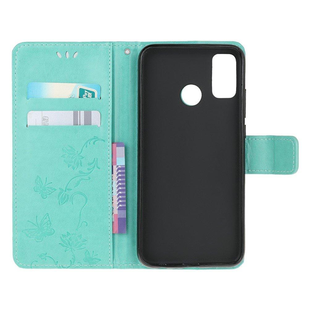 Flip Case for Motorola Moto G30 / G10, Butterfly, Green
