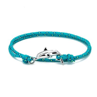 Klein Fris Dolfijn Koppel Armband Multi-Cirkel Verstelling Sieraden Oceaan Serie