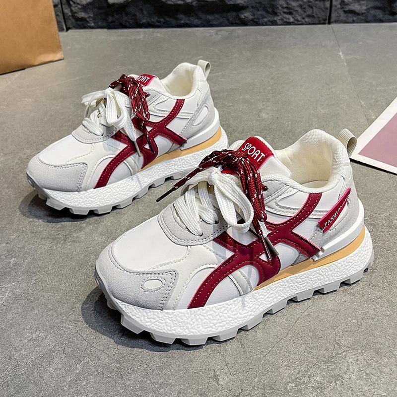 Popular Forrest Gump Shoes Women's Ins2025 Autumn New Muffin Sole Small Women's Shoes Casual Versatile Transport Dad Shoes