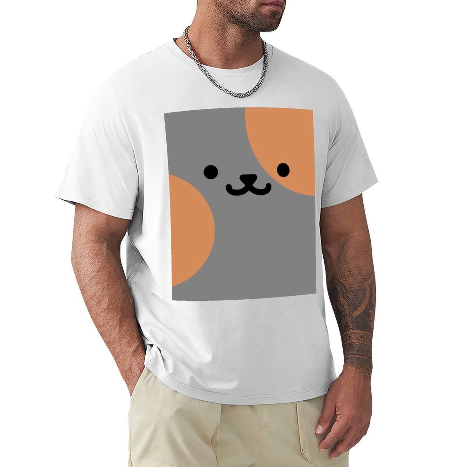 Neko Atsume Spooky Graphic Tshirt Utility Work Short Sleeve Top S