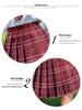 Gentle JK Plaid Pleated Skirt - High Waist Japanese School Uniform for Women