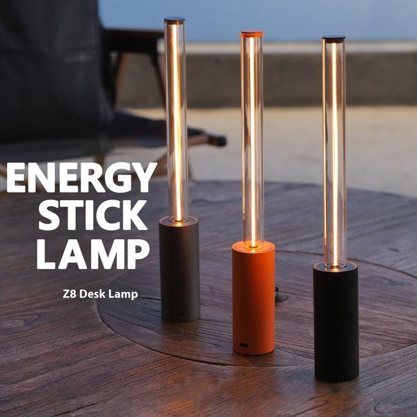 

30cm Dimmable Stick Light Rechargeable Modern Touch Control Bedside Lamp Silver