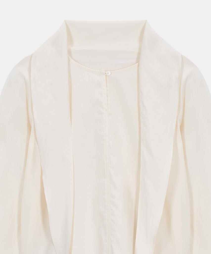 POETSEOUL Double Tie Blouse_Ivory