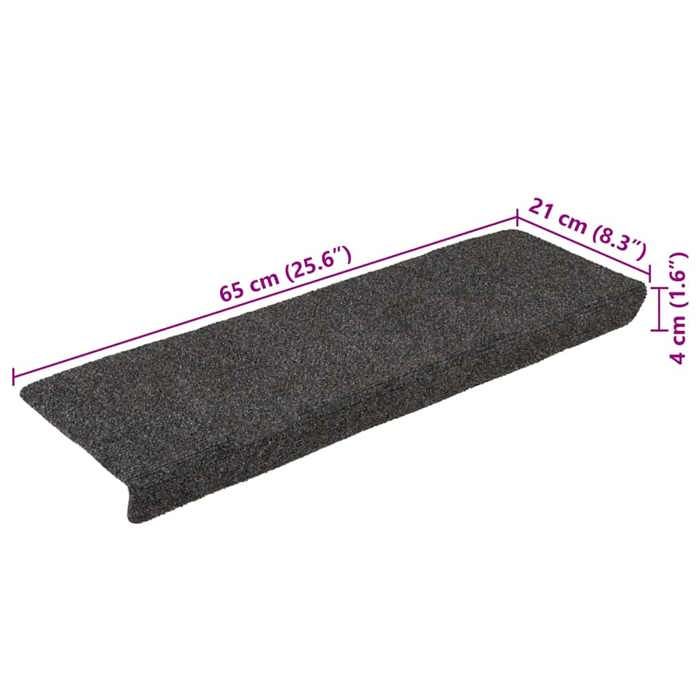 VidaXL Self-adhesive Stair Treads 30 Pieces 65 X 21 X 4 Cm Anthracite Rectangular Edge 3365699