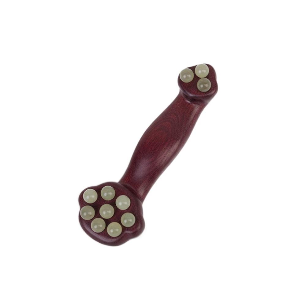 Copper Beads Meridian Message Comb Antistatic Wood Gua Sha Tool  Eye Relaxation