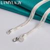 URMYLADY 925 Sterling Silver Five Butterfly Pendant Snake Chain Necklace For Women Fashion Jewelry