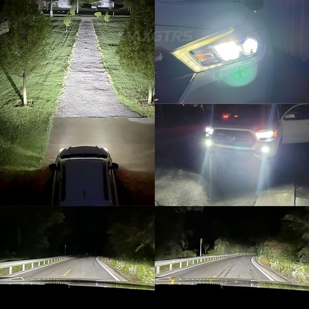 MAXGTRS 2x Laser 3.0 Inch Bi LED Hyperboloid Projector Lens H7 H4 9005 9006 Headlight Bulb Lenticular Optics For Hella 3R Car Accessories