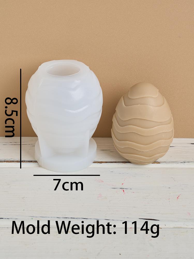 3D Easter Egg Silicone Candle Mold Embossment Egg Candle Making Supplies Plaster Ornaments Handmade Soap Mould Home Decor Gifts