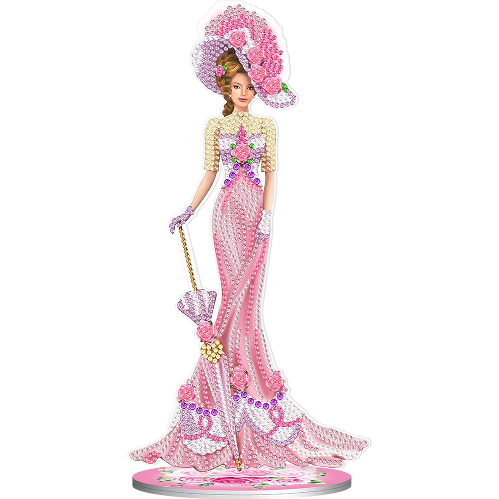 

DIY Diamonds Painting Ornaments Handmade Elegant Lady Desk Diamonds Mosaic Ornament Art Crafts Special Shaped Drill Home Decor