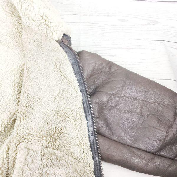 80s-90s U.S. Army B-3 Flight Jacket by Ramspear/Men's XL/Brown/Sheepskin/Bomber/Air Force(USED)