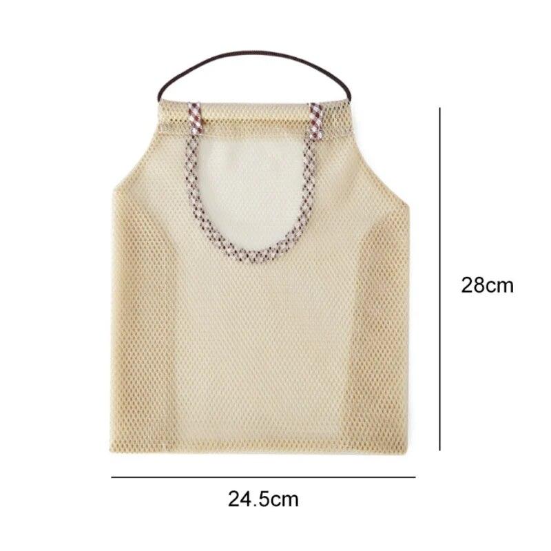Hengende oppbevaringspose i netting for løk, poteter, hvitløk, frukt, grønnsaker, organiserer, pustende, gjenbrukbar