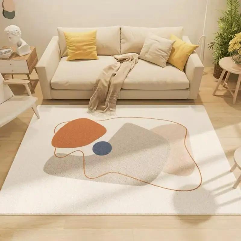 Morandi Light Luxury Premium Living Room Carpet Home Bedroom Non-Slip Machine Washable Carpet