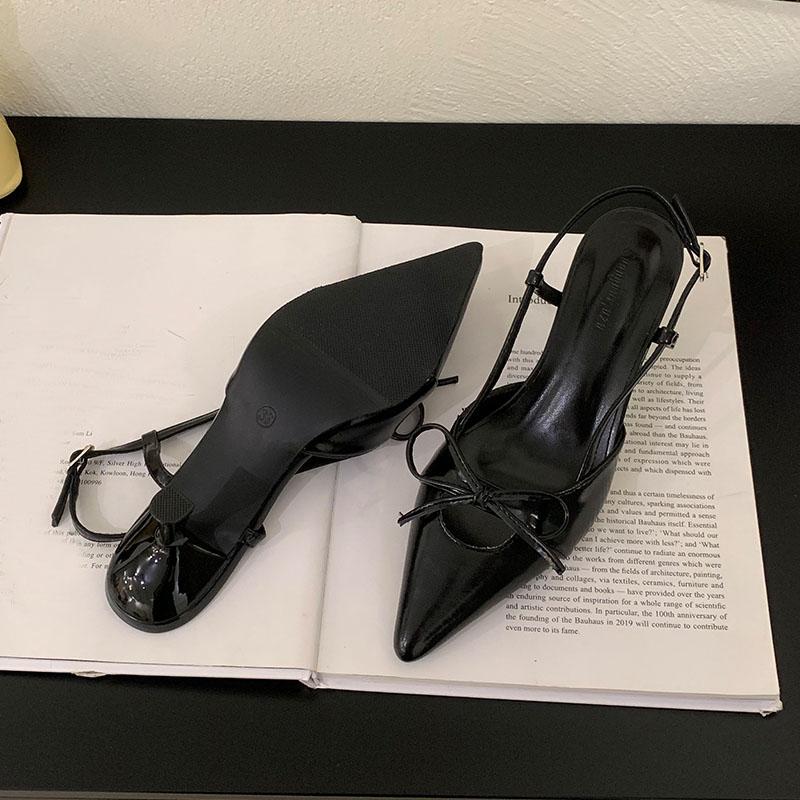 Fashion Fashion Pointed Toe Women High Heels Sandals Shoes Female Shallow Footwear Butterfly-Knot Ladies Heels Sandals Shoes Pumps