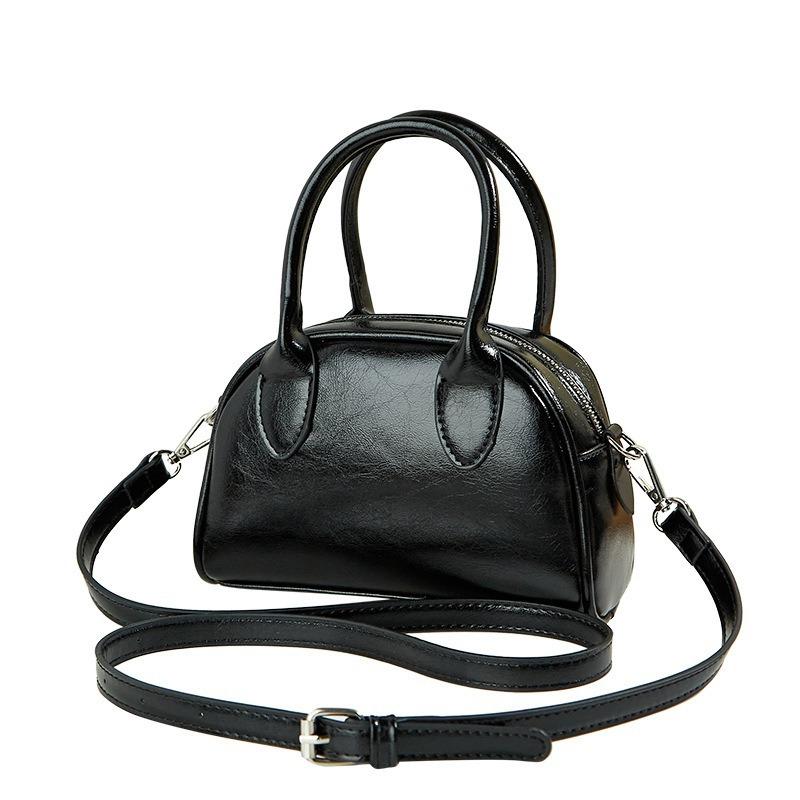 Korean INS New High-End Niche Design Boston Bag for Women Simple Versatile Handbag Crossbody Small Square Bag