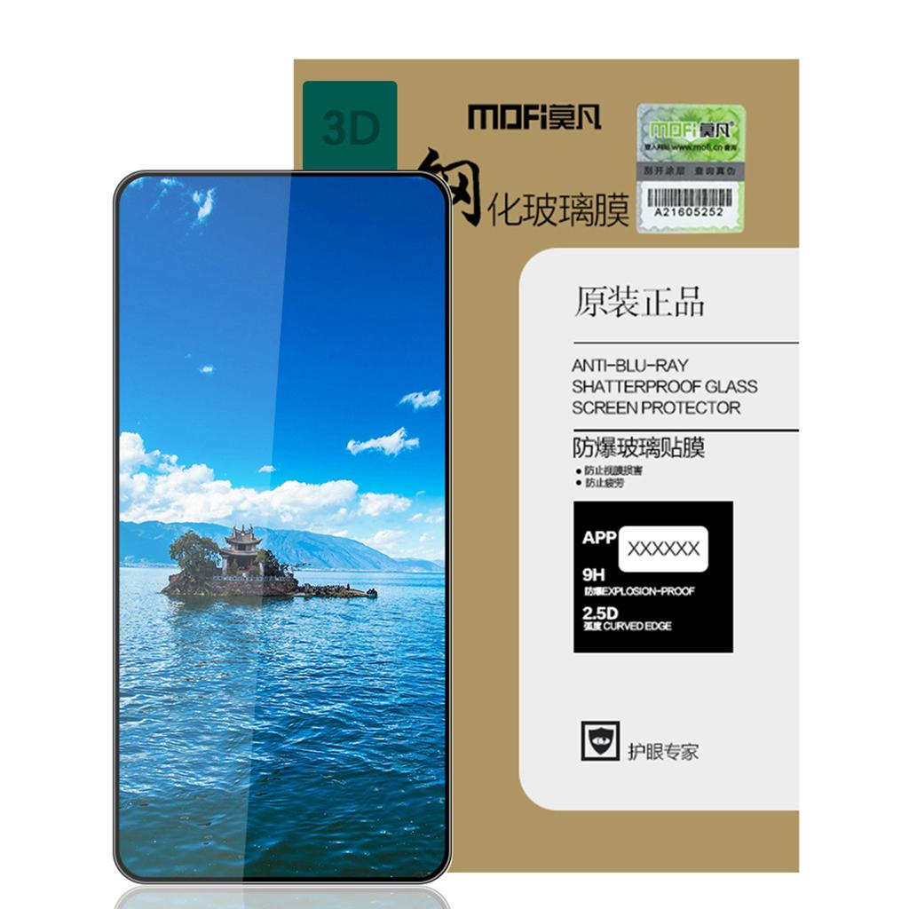 MOFI Full Glue 3D Curved Tempered Glass Screen Film Complete Covering for Xiaomi Mi 10T Lite 5G/Redmi Note 9 Pro 5G/Mi 10i 5G