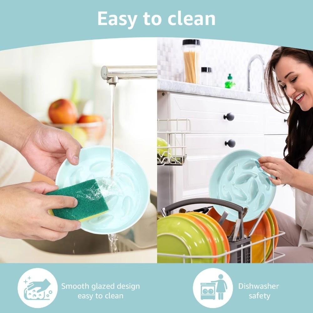 Anti-choking Slow Feeder Bowl Ceramic Cat Feeding Bowl Anti Vomiting Bowl  for Cats Dogs