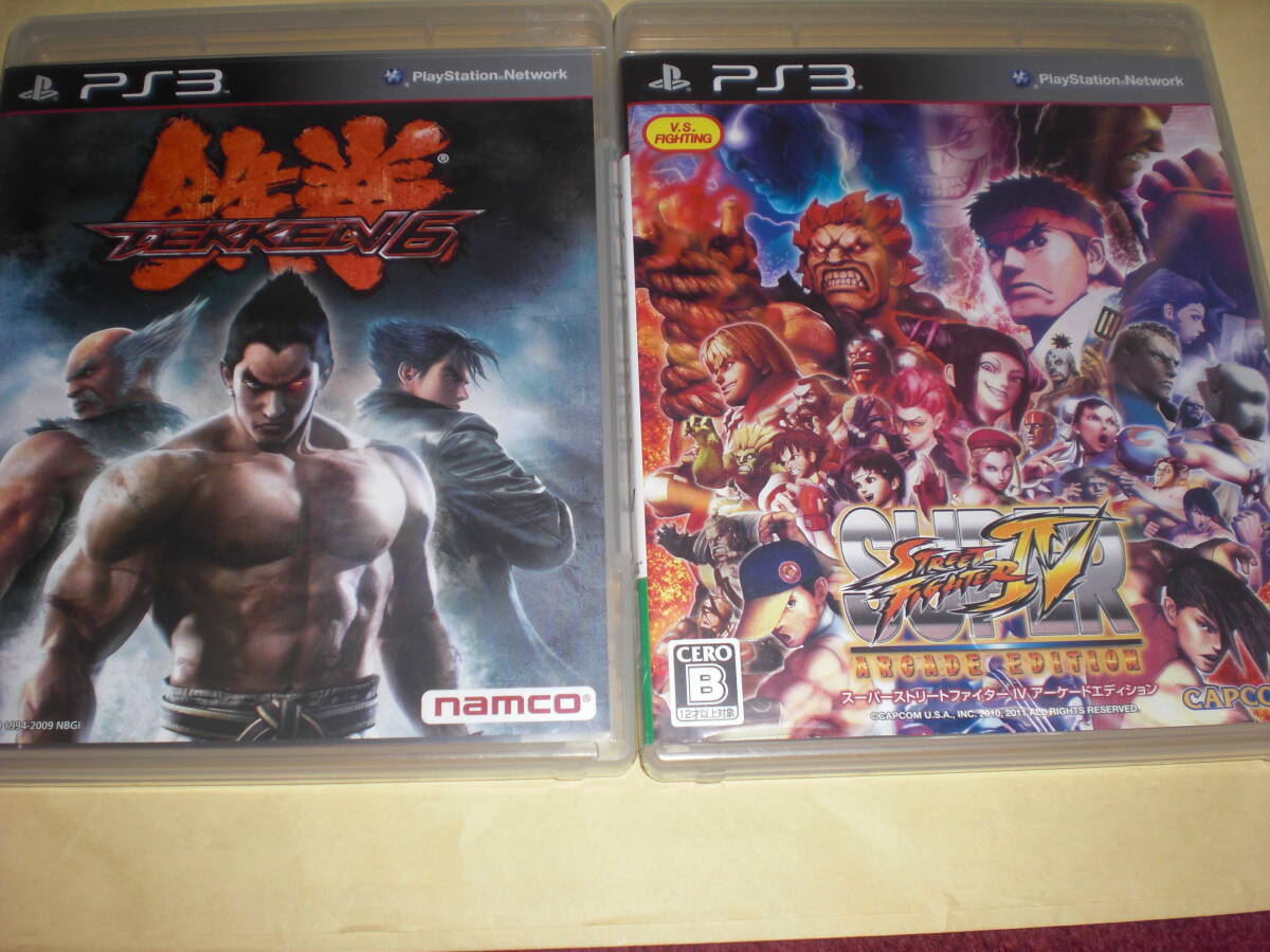 [USED] Tested/2-Game SetTekken 6 & Super Street Fighter IV Arcade Edition PS3 Japanese Ver. Region Free