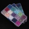 15 grids Mixed Round Imitation ABS Pearl Beads Box Acrylic Colorful Pearls DIY Beads Set  Jewelry Making Kits
