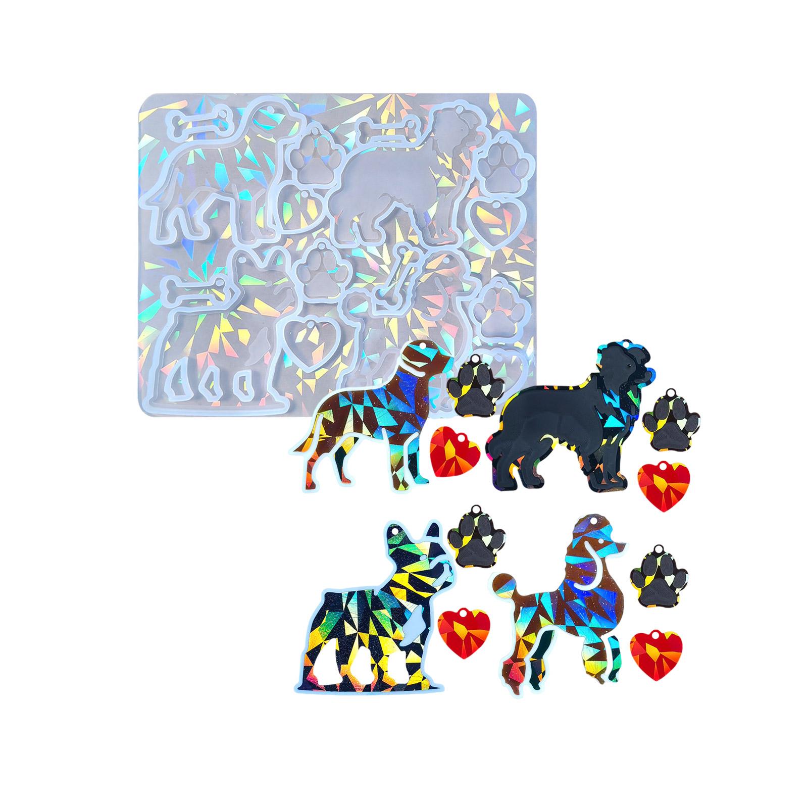 

Гибкая силиконовая форма Голографические лазеры Животное Брелок Подвеска Форма Эпоксидная форма для украшений Принадлежности для изготовления ювелирных изделий прозрачный