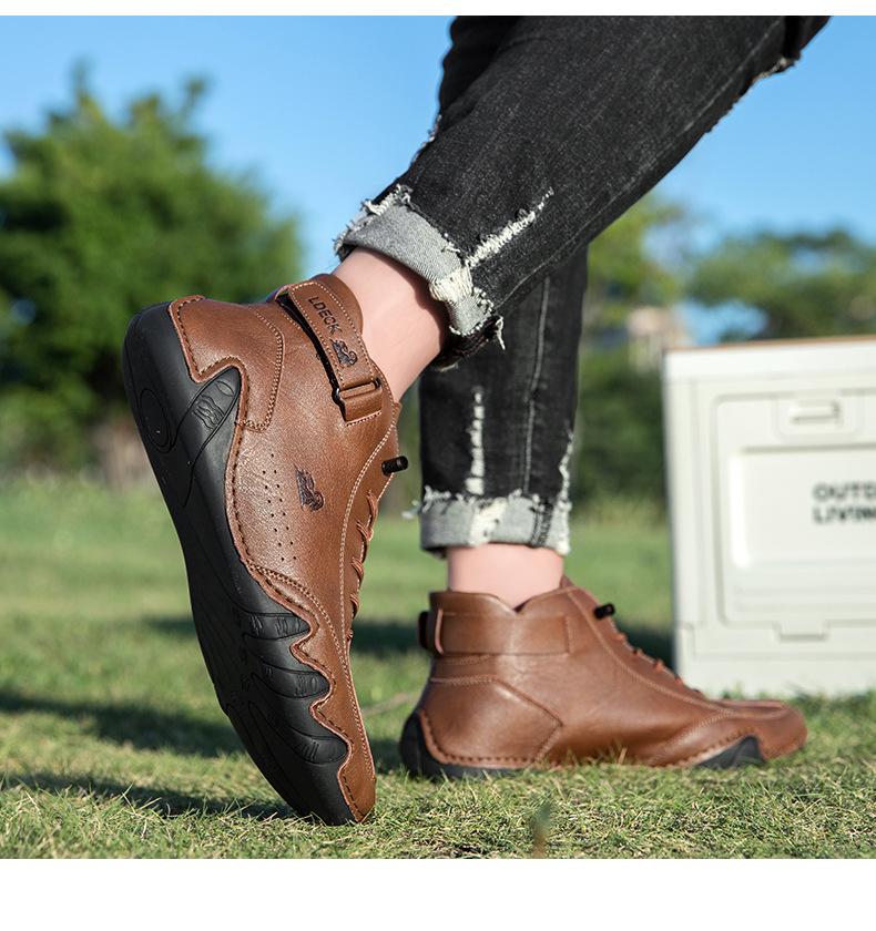 Octopus Men's Plus Size High-Top Martin Boots - Spring/Summer Casual Ankle Boots