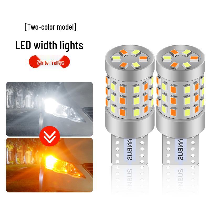 Motorcycle & Car Dual Color High Brightness T10/T15 42SMD Parking/Turn Signal W5W Tail Light Bulb