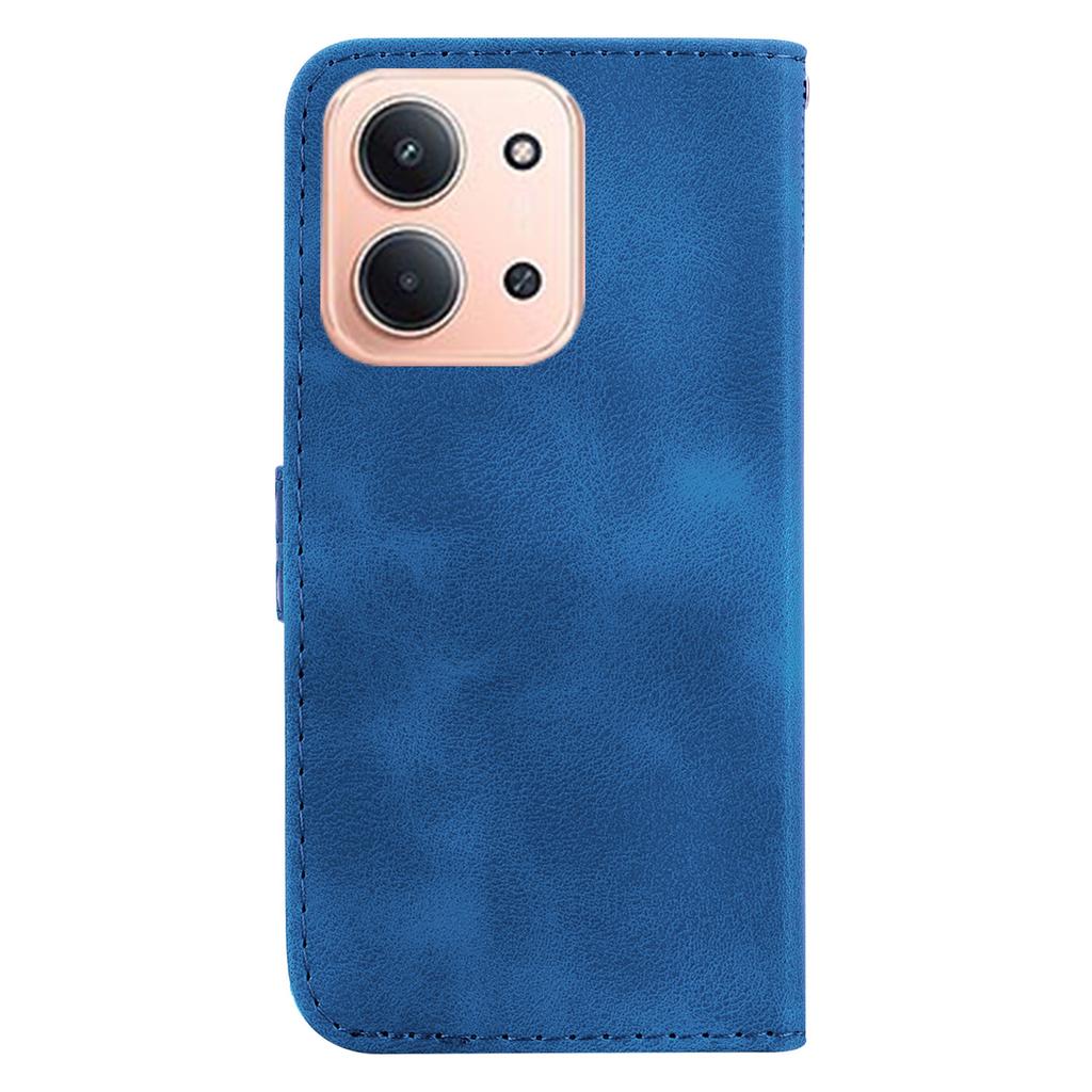For Xiaomi Redmi 15C 5G (EU) (173mm)/15C 4G (EU) (173mm) Stand Case 7-Shaped Pattern Imprint Leather Phone Cover with Strap