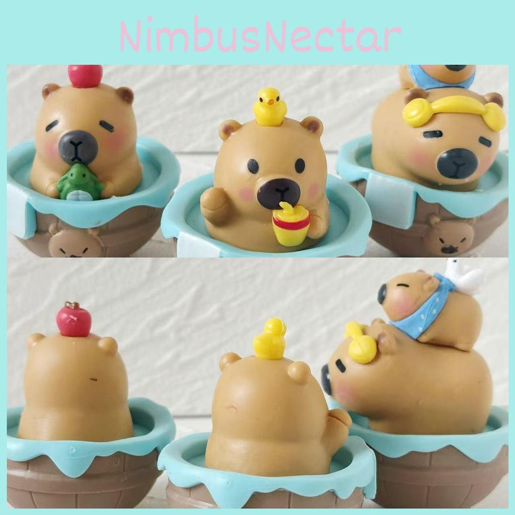 Tumbler Bathing Capybara Toy Pvc Action Figures Model Decoration Gifts Kids