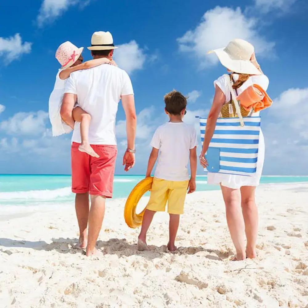 Large Capacity Wine Dispenser Tote Bag Canvas Beach Wine Bag Thermal Insulation Wine Bag  Gift