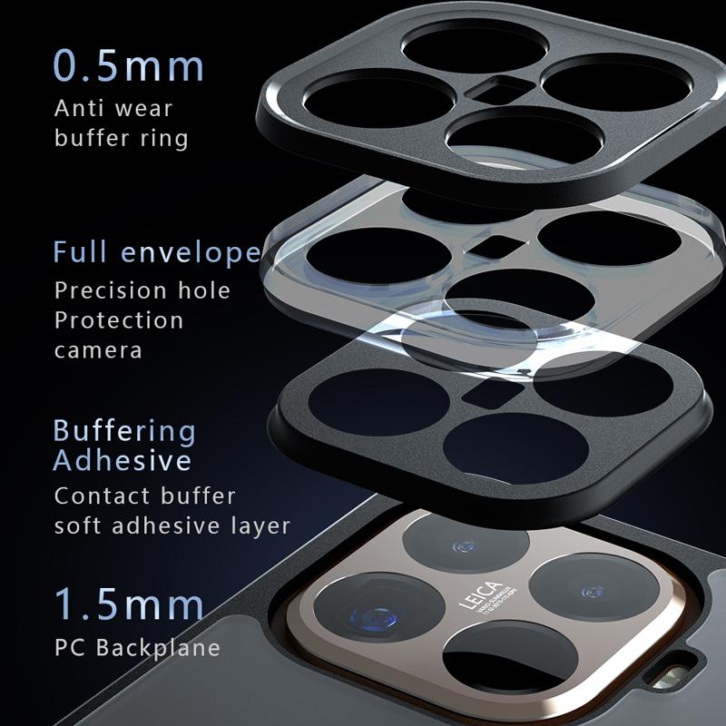 For Xiaomi 15T Pro Case Shockproof Magnetic Matte PC+TPU Anti-fingerprint Translucent Cover for Xiaomi Mi 15T