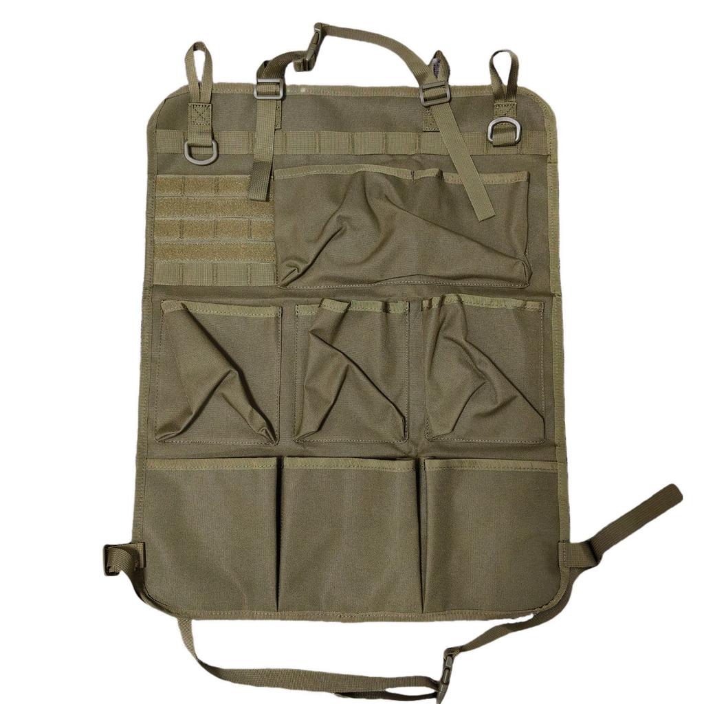 Universal Vehicle Seat Back Organizer Military Style Camo Storage Bag with 7 Pockets Tactical Auto Organizer for Car Truck SUV