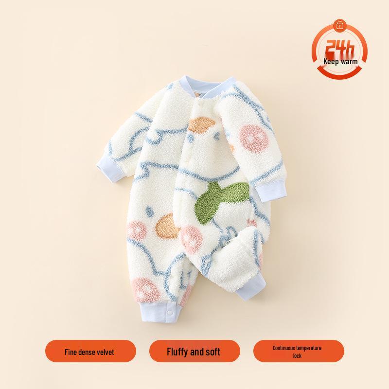 Infant & Toddler Warm Velvet Jumpsuit for Autumn/Winter