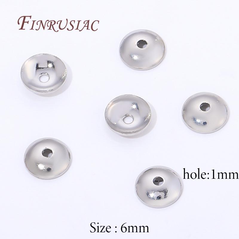 18K Gold Plated 6mm Bead Caps For Jewelry Making,Brass Beads Cap Spacer Beads For DIY Bracelets&Earrings Making Accessories