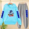 Kids 3-12Yrs Autumn Hoodie Anime Products Clothing Sports Pullover Sweatshirt+Pants Two-Piece Set Boys Girls Toddler Leisure Set