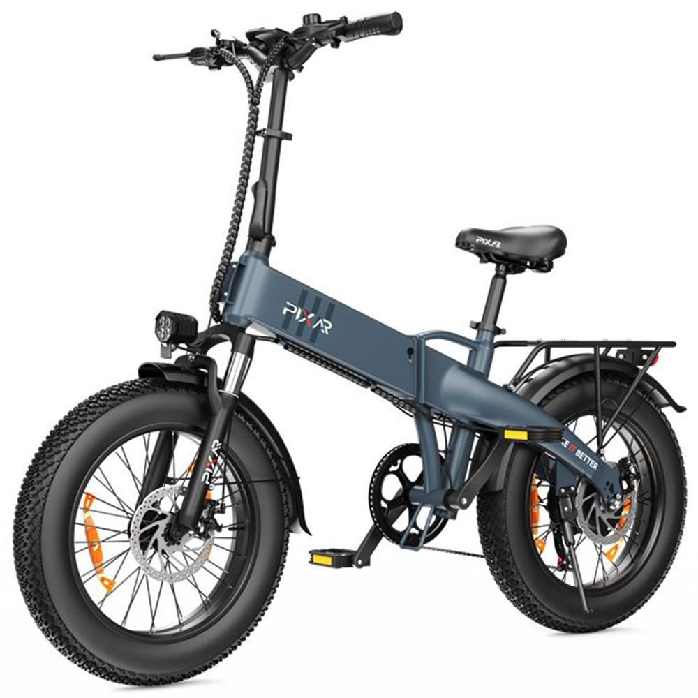 Vélo Électrique Pixar F2 Moteur 250W Pneu 20"x4.0" Vélo Électrique Pliable Ville 7 Vitesses Freins à Double Disque 48V 15Ah Suspension Fourche Avant