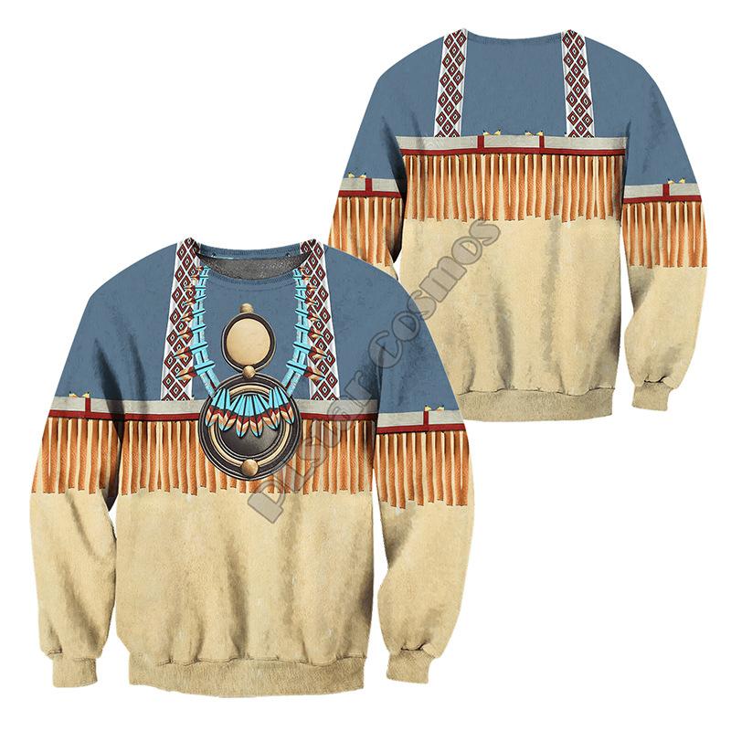 

Spring and Autumn New Round Neck Sweater Fashion 3D Digital Tattoo Print Men s Long Sleeve Top 5XL