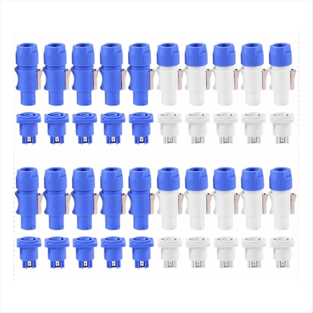 20Set PowerCON Type A NAC3FCA+NAC3MPA-1 Chassis Plug Panel Adapter