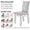 100%Waterproof Chair Cover Spandex Jacquard Chair Seat Cover High Stretch Cushion Cover For Dining Room Kitchen Home 1/2/4/6pcs
