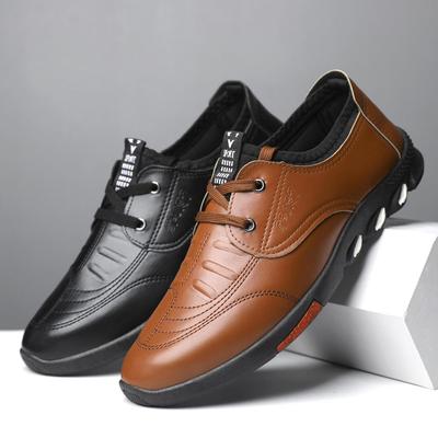 Frühling Herbst Neue Herren Lederschuhe Outdoor Rutschfest Komfortschuhe Lässige Businessschuhe Mode Atmungsaktive Männerschuhe