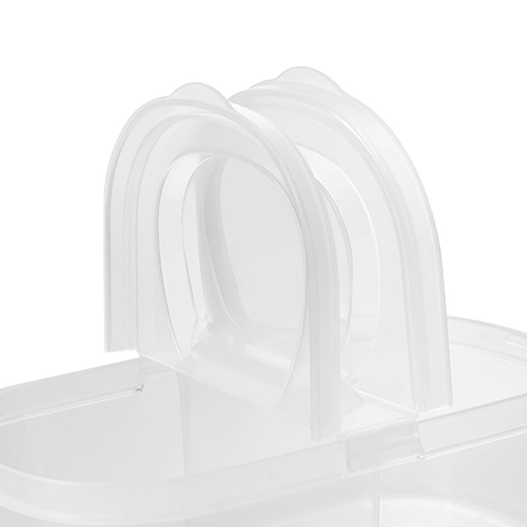 Spice Storage Box Dampproof Plastic Seasoning Condiment Container Kitchen Divided Compartment Box with Lid for Pepper